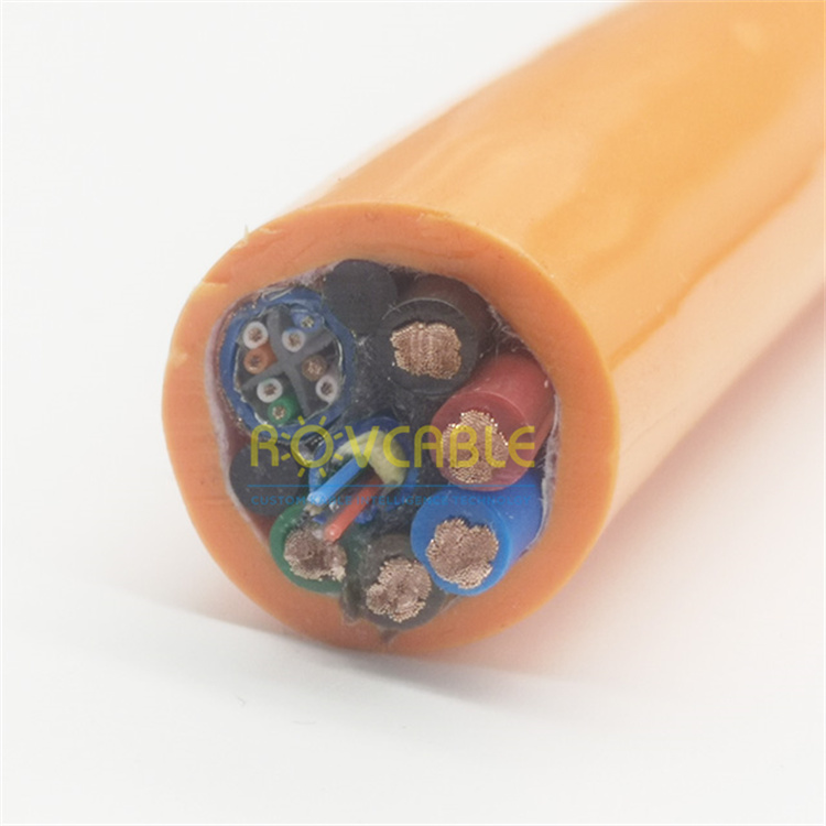 Underwater High Flexible Hybrid Power Cable with Cat6 Networking and SM Fiber Optic 
