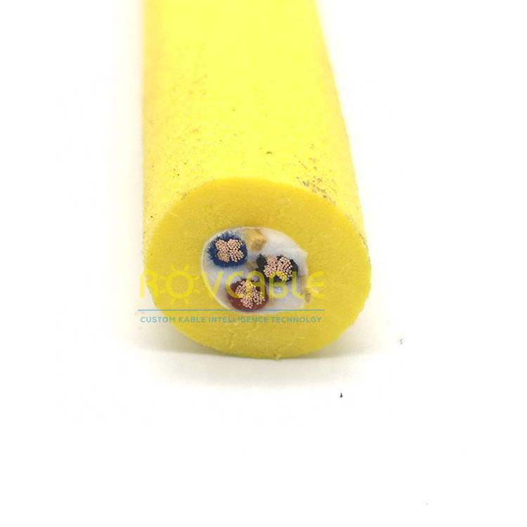 3X18AWG yellow neutral buoyancy underwater cable ROV  