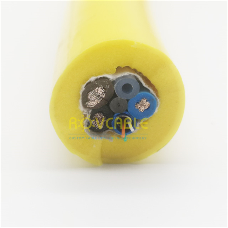 ROV TETHER  3 X4mm2 power cable + single-mode fiber  neutral buoyant cable  